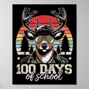 Hirsche 100 Tage Schulkinder Jungen 100. Poster