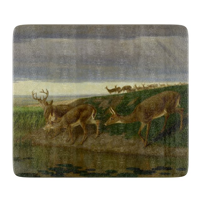Hirsche an der Prärie (von William Holbrook Beard) Schneidebrett (Vorderseite)