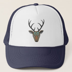 Hirsche Antler Woodland Wildlife Modern Totem Hat Truckerkappe