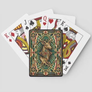 Hirsche, Art Deco Wildlife Spielkarten