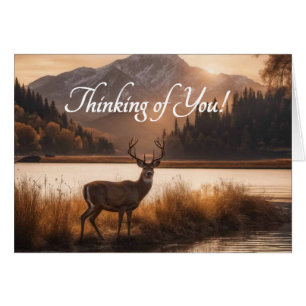 Hirsche auf Bergsee Blank Inside