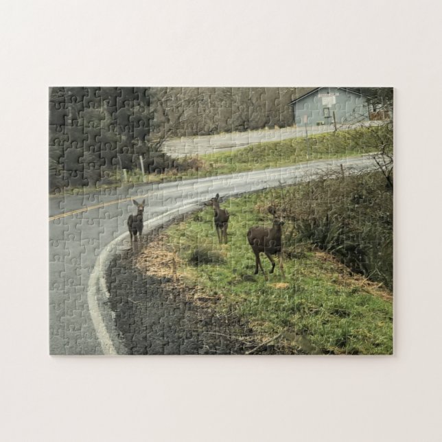 Hirsche auf der Straße, Cape Enttäuschung, WA Puzzle (Horizontal)