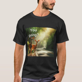 Hirsche auf der Straße T-Shirt