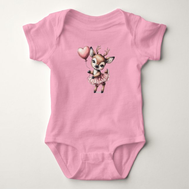 Hirsche Baby Strampler (Vorderseite)