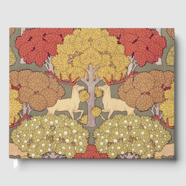 Hirsche, Bäume, Eichhörnchen, Vögel, Rowan Berries Gästebuch (Vorderseite)