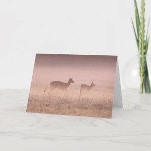 Hirsche bei Morgengrauen Karte