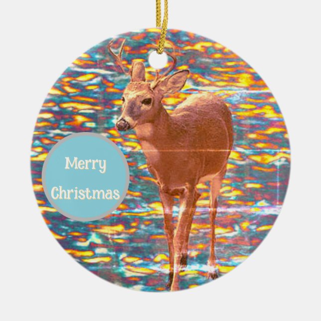 Hirsche Foto Weihnachtsschmuck (Vorne)