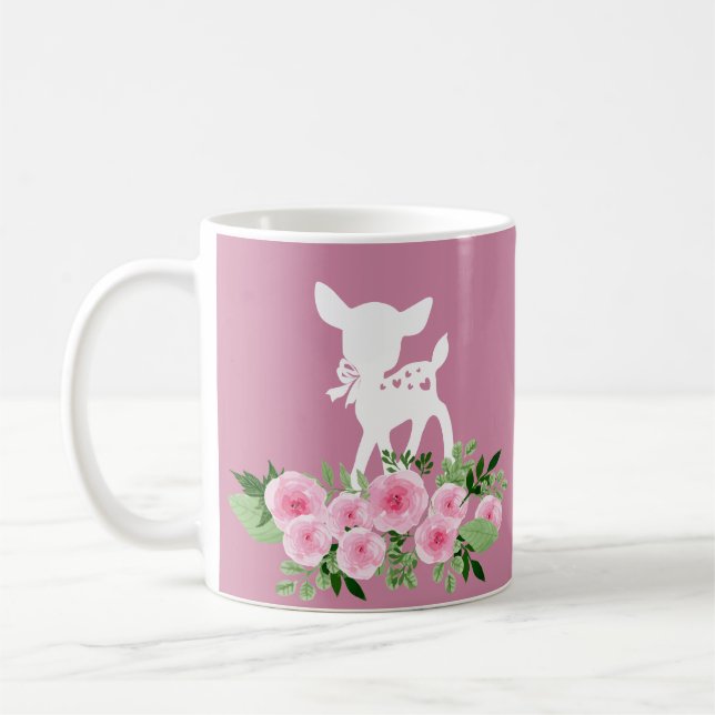 Hirsche, Hirsche, Wald, niedlich Kaffeetasse (Links)