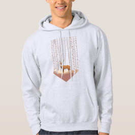 Hirsche im Birkenwald Hoodie