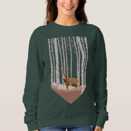 Hirsche im Birkenwald Sweatshirt