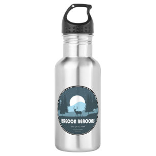 Hirsche im Brecon-Beacons-Nationalpark Edelstahlflasche