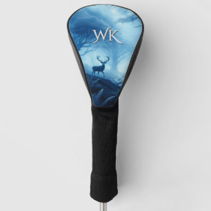 Hirsche im Dunkelwald von Blue Haze Initials Golf Headcover
