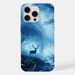 Hirsche im Dunklen Wald der blauen Haze iPhone 15 Pro Max Hülle