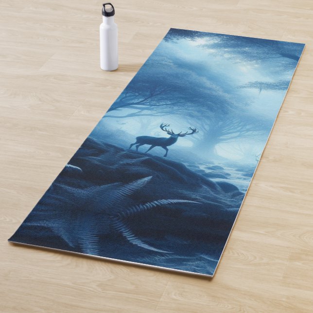Hirsche im Dunklen Wald der blauen Haze Yogamatte (Beispiel)