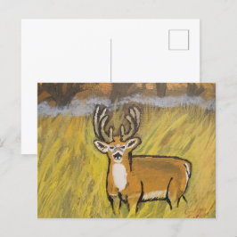 Hirsche im Herbst Postkarte