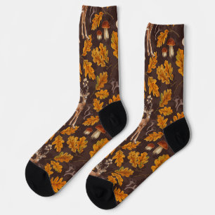 Hirsche im herbstlichen Wald 2 Socken