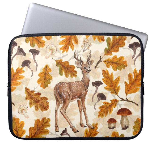Hirsche im Herbstwald Laptopschutzhülle (Vorderseite)