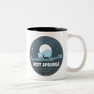 Hirsche im Hot Springs National Park Zweifarbige Tasse