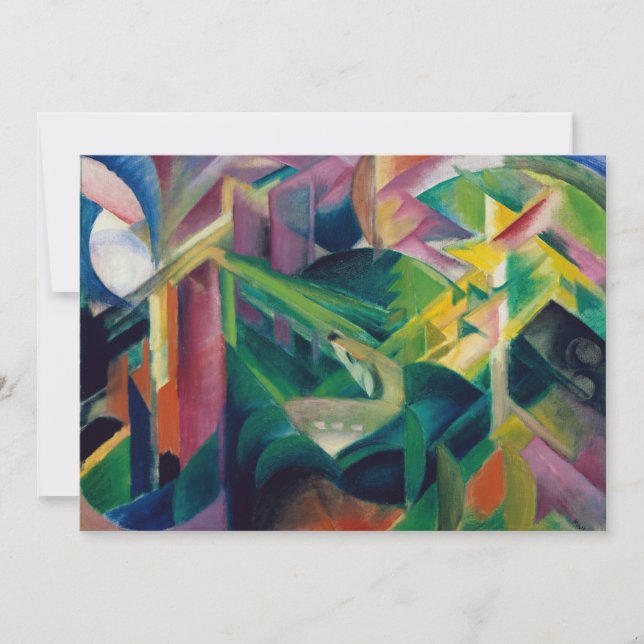 Hirsche im Klostergarten von Franz Marc Einladung (Vorderseite)