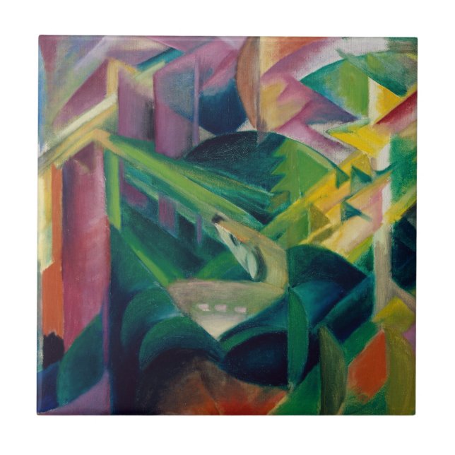 Hirsche im Klostergarten von Franz Marc Fliese (Vorderseite)