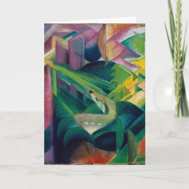 Hirsche im Klostergarten von Franz Marc Karte (Vorderseite)