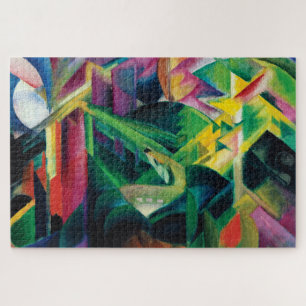 Hirsche im Klostergarten von Franz Marc Puzzle
