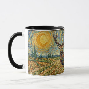Hirsche im Lebensraum Tasse
