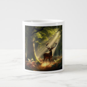 Hirsche im Morgenwald Jumbo-Tasse