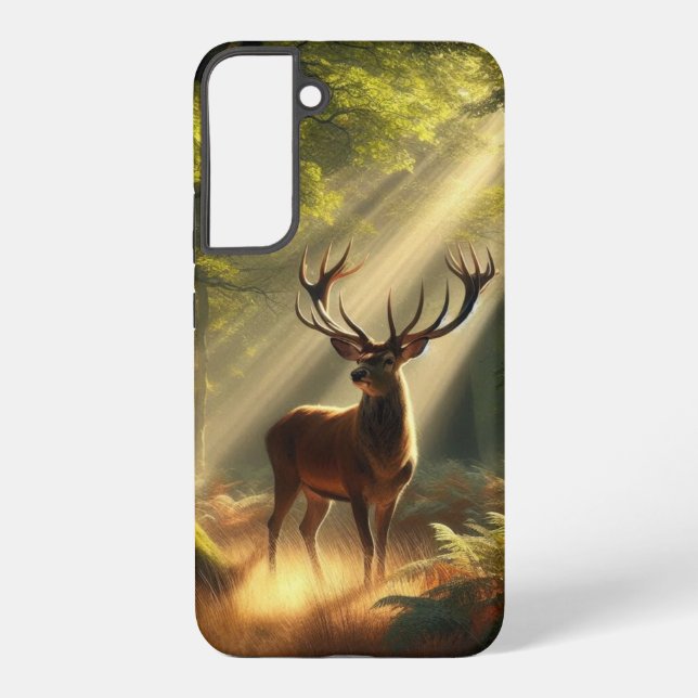 Hirsche im Morgenwald Samsung Galaxy Hülle (Rückseite)