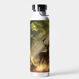 Hirsche im Morgenwald Trinkflasche