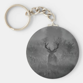 Hirsche im Nebel Schlüsselanhänger