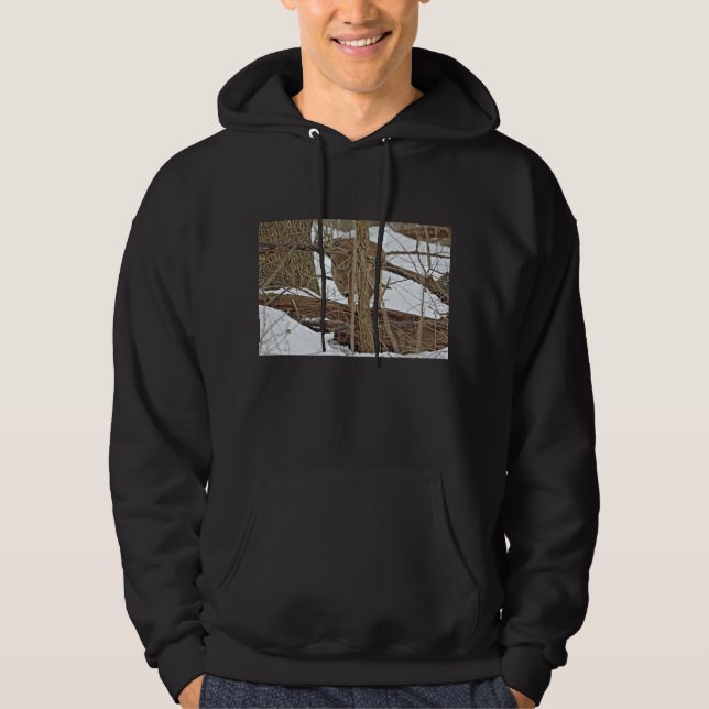 Hirsche im Schnee Hoodie (Vorderseite)