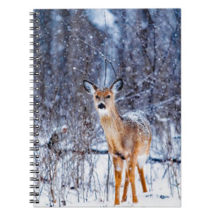 Hirsche im Schnee Notizblock