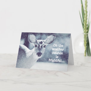 Hirsche im Schnee Weihnachtskarte Karte