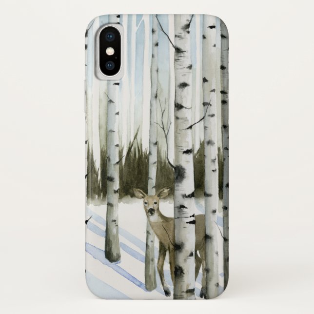 Hirsche im Schneefall Case-Mate iPhone Hülle (Rückseite)