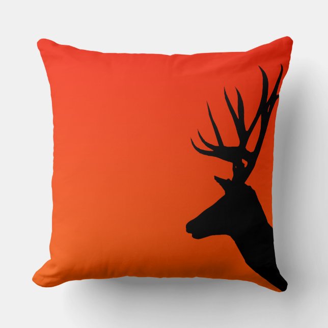 Hirsche im Sonnenuntergang Kissen (Vorderseite)