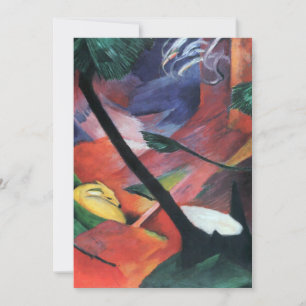 Hirsche im Wald II von Franz Marc; Reh im Walde