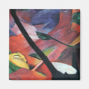 Hirsche im Wald II von Franz Marc; Reh im Walde Magnet