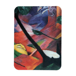 Hirsche im Wald II von Franz Marc; Reh im Walde Magnet