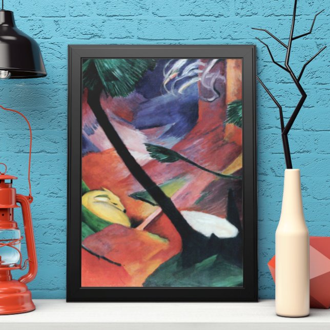 Hirsche im Wald II von Franz Marc; Reh im Walde Poster (Von Creator hochgeladen)