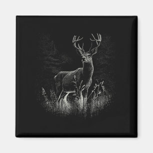 Hirsche im Wald Naturtiere Hirschliebhaber Magnet