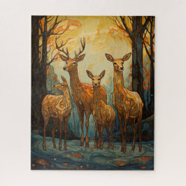 Hirsche im Wald Puzzle