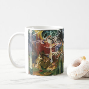 Hirsche im Wald von Franz Marc, Vintage Fine Art Kaffeetasse