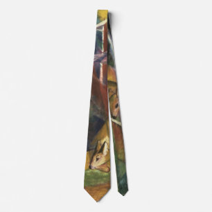 Hirsche im Wald von Franz Marc, Vintage Fine Art Krawatte