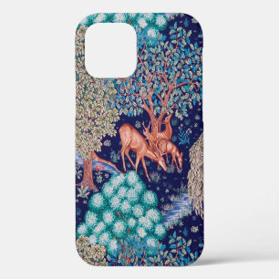 Hirsche im Wald, William Morris iPhone 12 Hülle