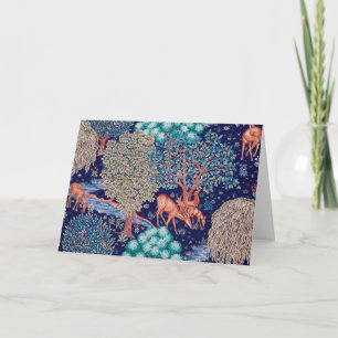 Hirsche im Wald, William Morris Karte