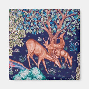 Hirsche im Wald, William Morris Magnet