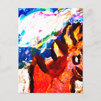 Hirsche im Winter Postkarte