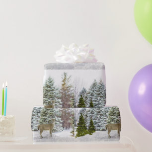 Hirsche im Winterwunderland / Feiertagsgeschenkpap Geschenkpapier