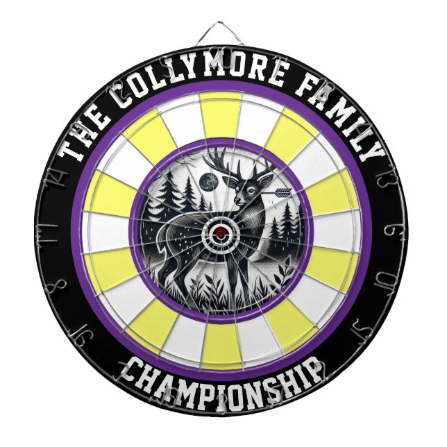 Hirsche im Zielkreis Dartscheibe (vorne)